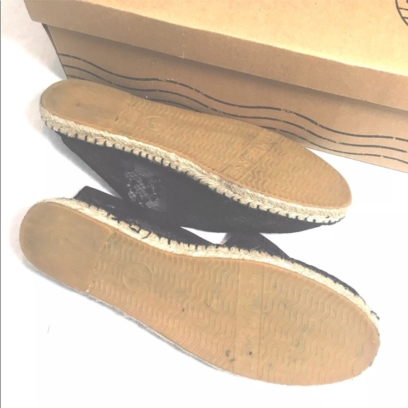 Soludos Woman’s Black Lace Espadrilles Size 39 - Picture 4 of 4